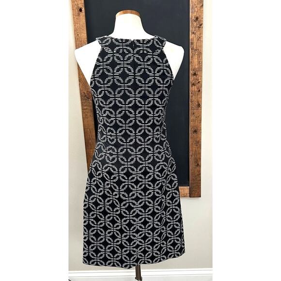 Evan Picone Geometric Sheath Dress 4 Black Gray Sleeveless Career Cocktail Party - Picture 13 of 13